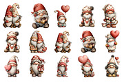 Valentine Gnomes Clipart, an Illustration by DreamArtGraphic (Thumbnail 2 of 4)