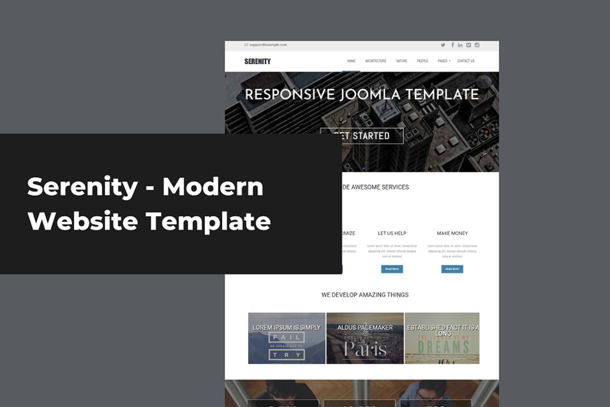 Serenity - Corporate business, a Websites & App Template by Ordasoft (Photo 1 of 3)