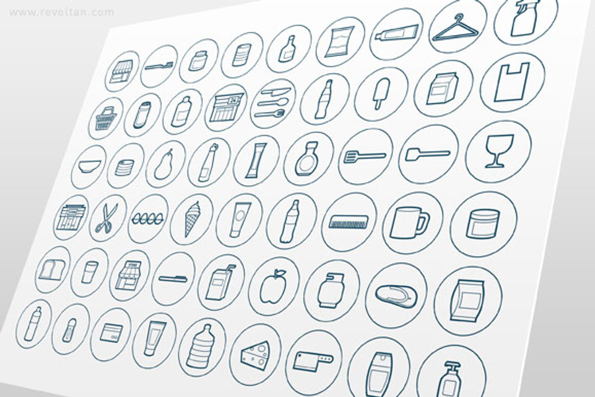 54 Grocery Store Goods - Icon Set, an Icon by Revoltan Studios (Photo 2 of 2)