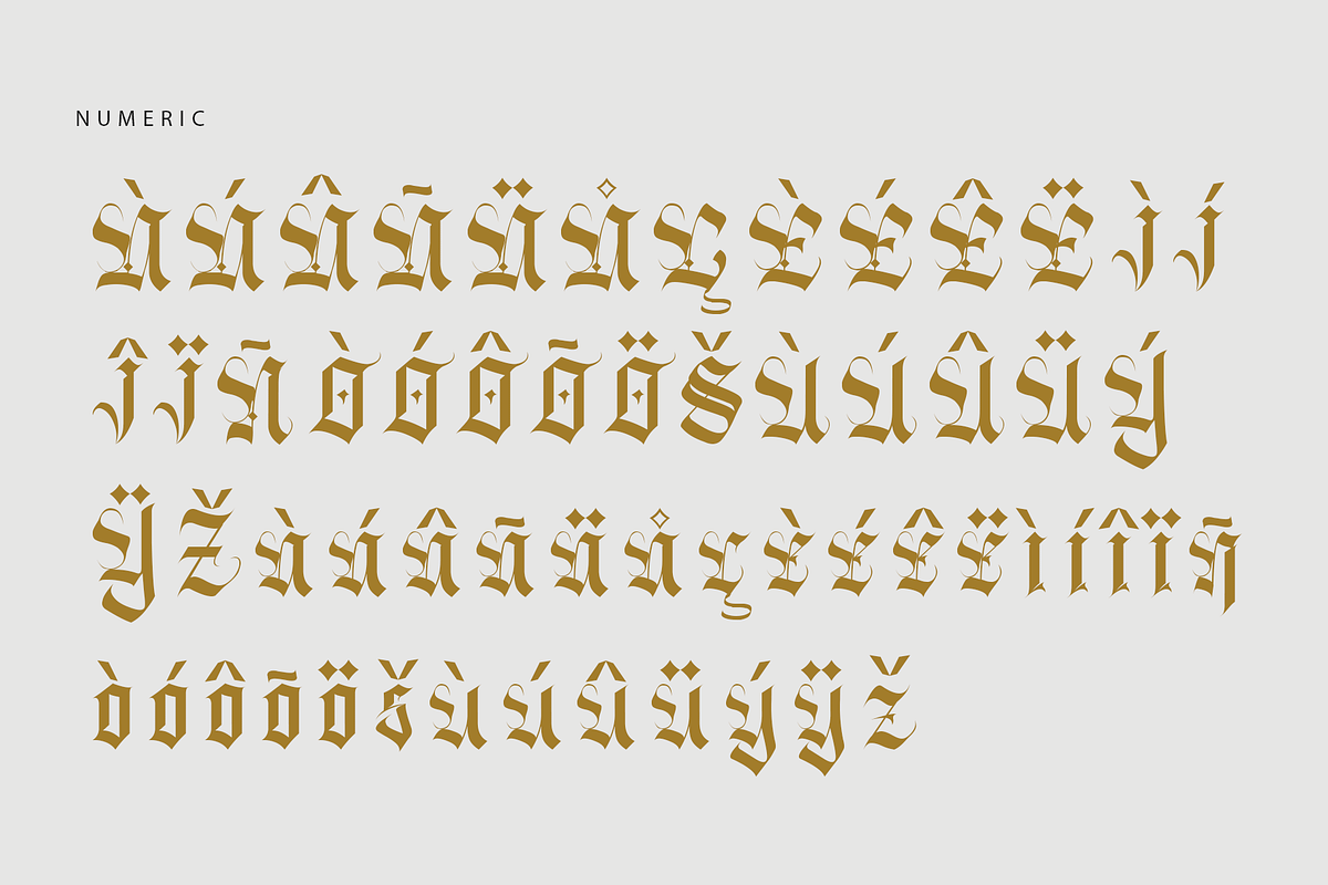 Black Romans - Modern Blackletter, a Blackletter Font by overlaytemplates