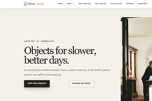 Haven Market WordPress Theme, a WordPress Template by Fixstable Studio