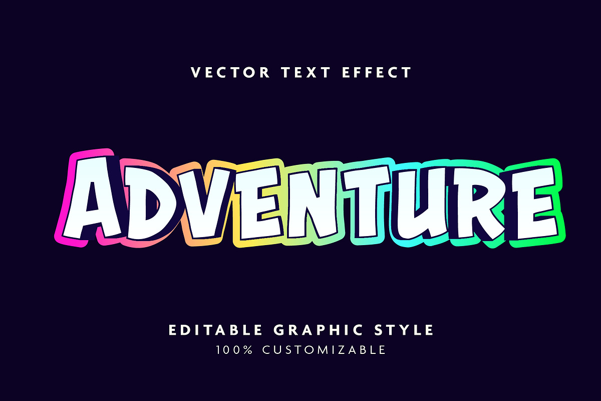 Rainbow Playful Cartoon Text Effect