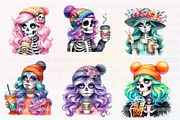 Cute Skeleton Girl PNG Clipart, an Illustration by CreationArt (Thumbnail 2 of 3)
