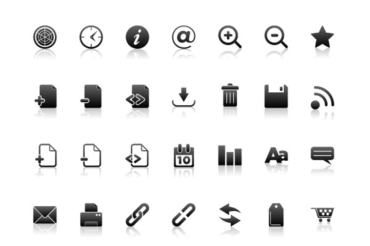 Modern Metallic Vector Icons Pack 1, an Icon by Design Panoply