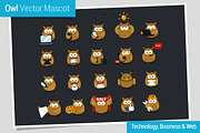 Owl - Vector Webiste Mascot, an Animal Illustration by wowu (Thumbnail 2 of 5)