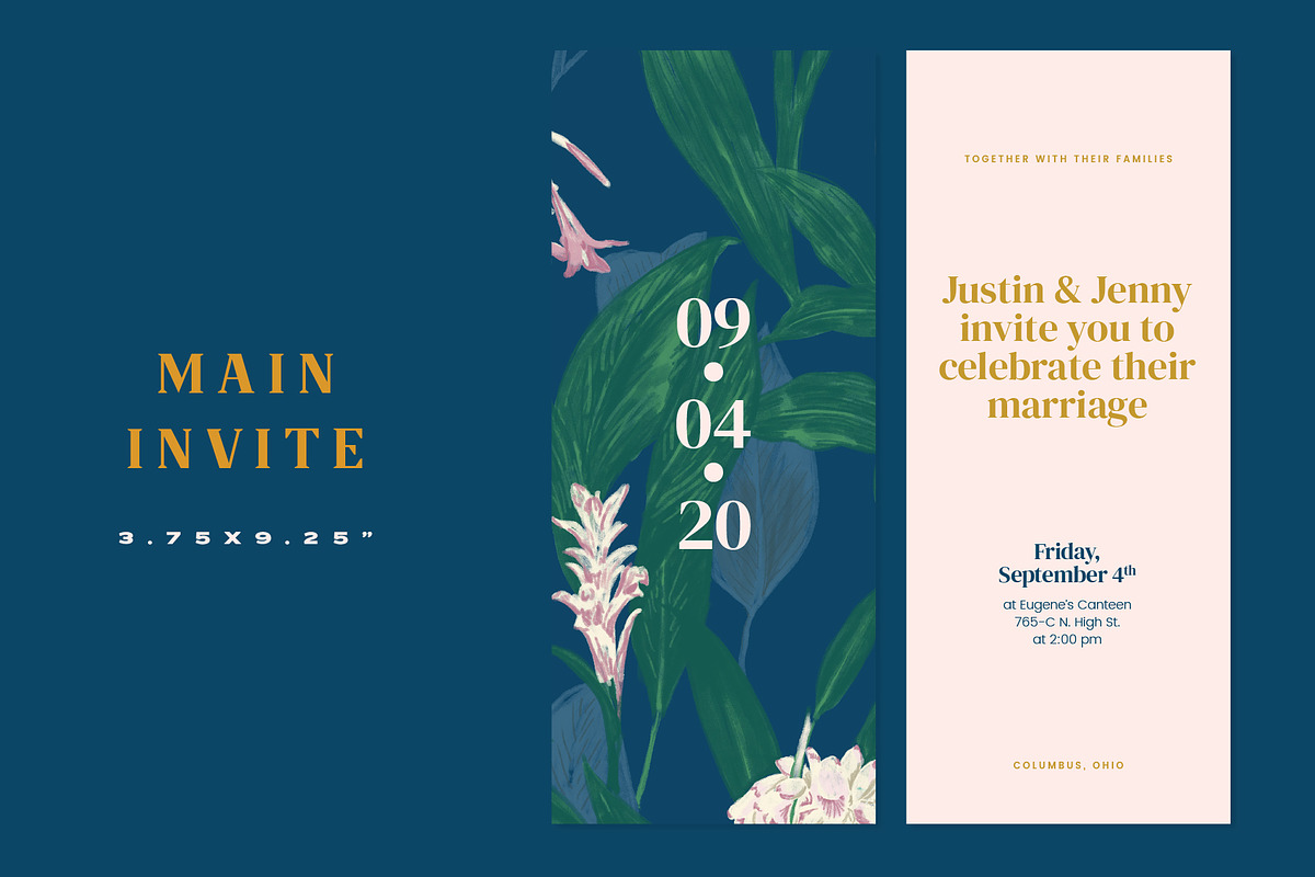 Casual Botanical Wedding Suite, an Invitation Template by PiiNK iiNK STUDiO (Photo 4 of 10)