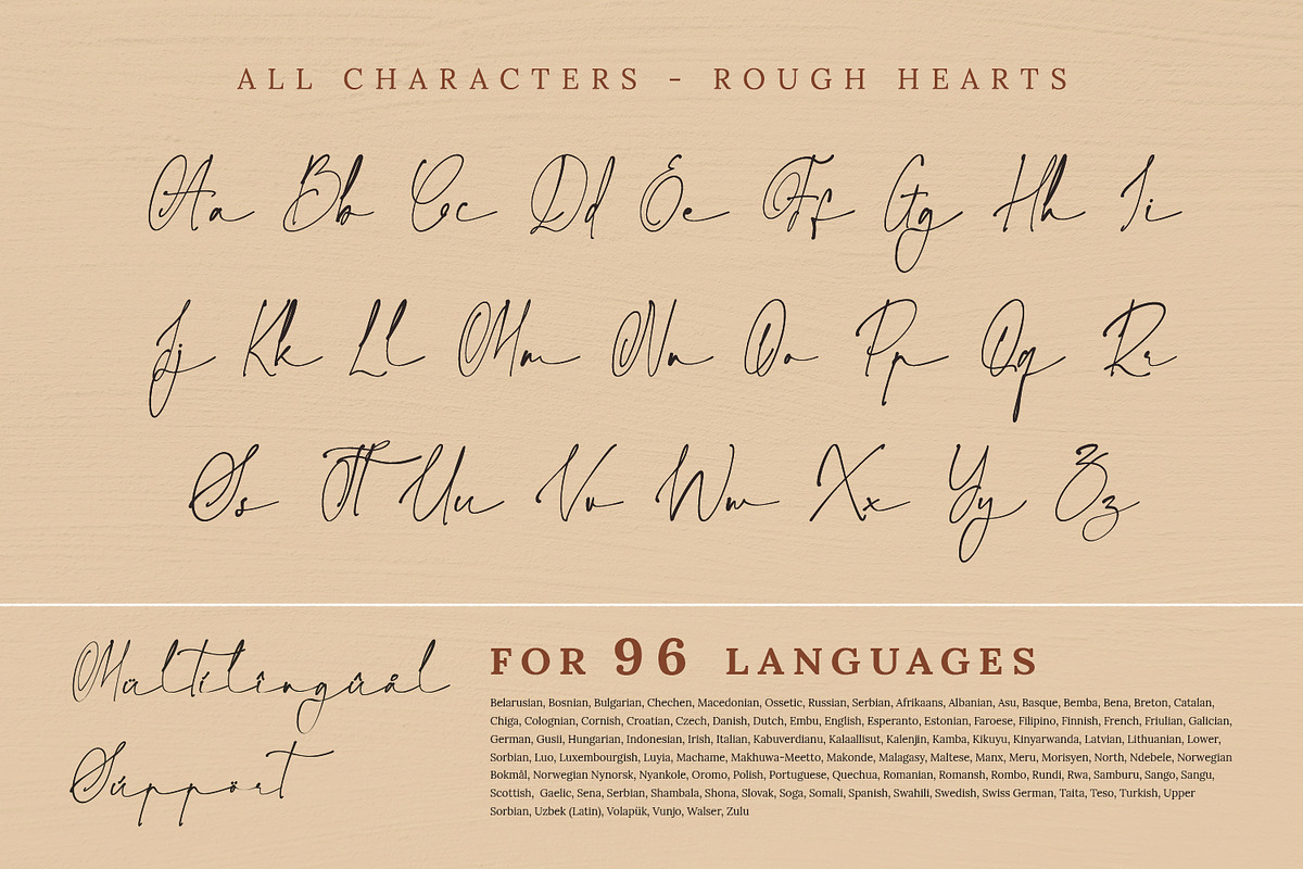 Rough Hearts, a Script Font by Nathatype (Photo 8 of 11)