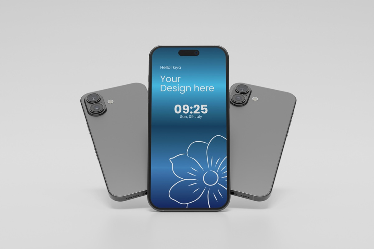 Realistic Premium iPhone 17 Mockup, an iPhone Mockup by Graphic Deal (Photo 6 of 6)