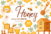 Honey vector set, a Food Illustration by Alfmaler (Thumbnail 2 of 8)