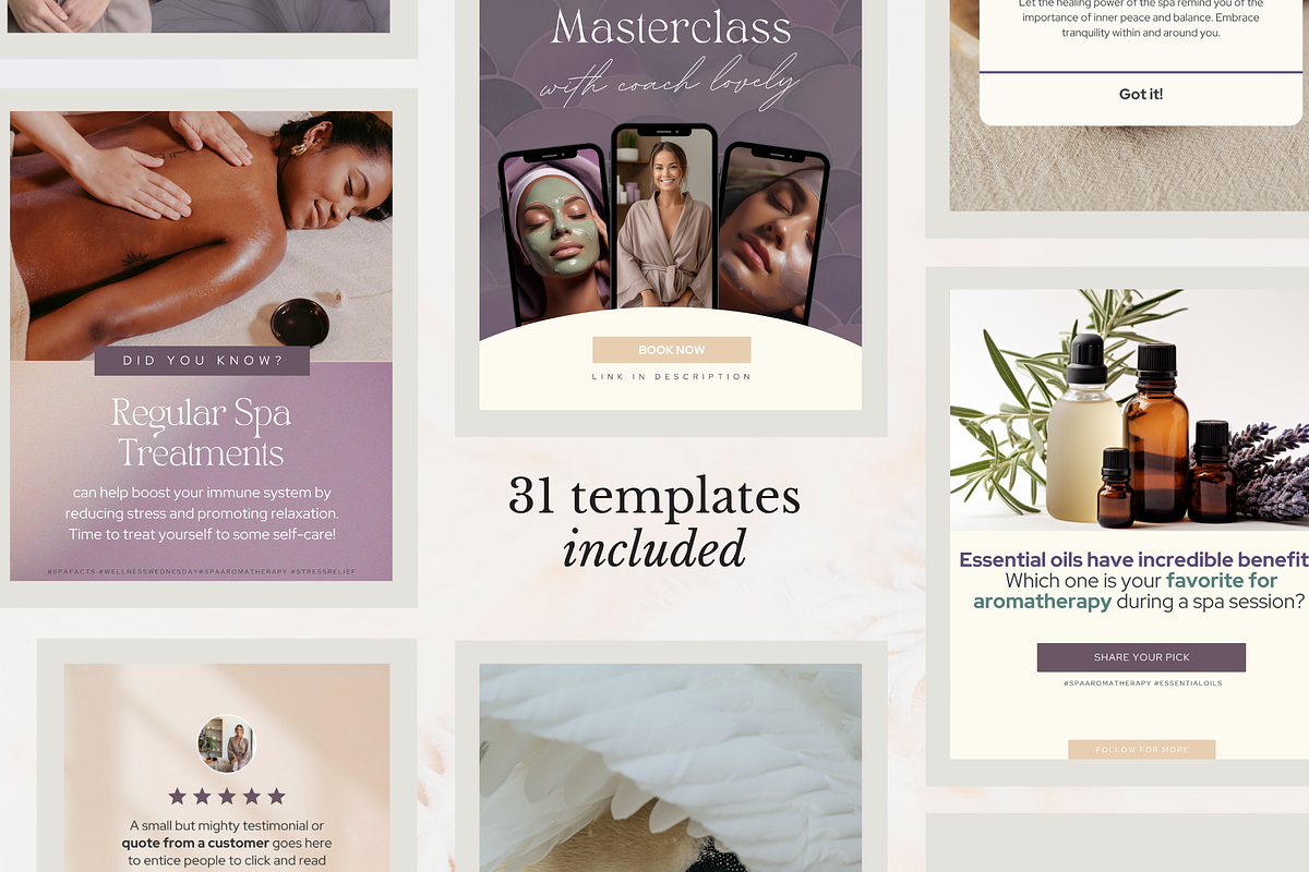 31 Spa Instagram Templates preview 7