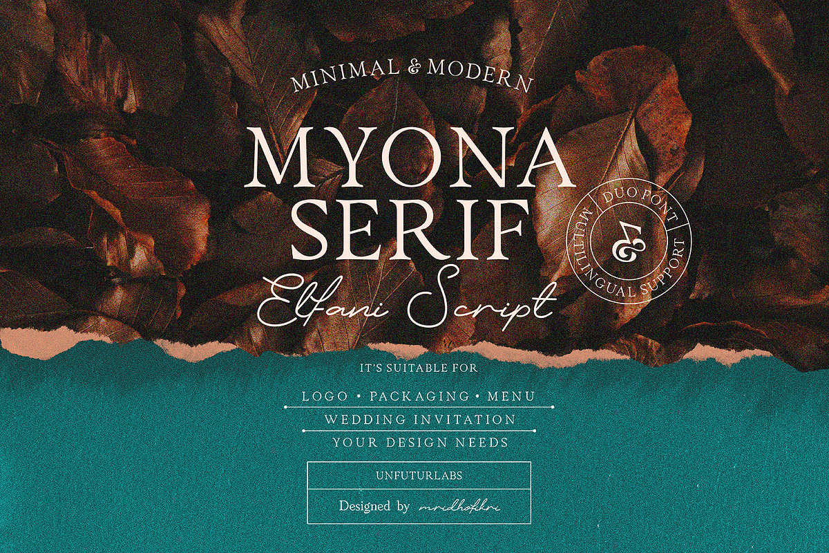 Myona Serif & Elfani Script + Extra