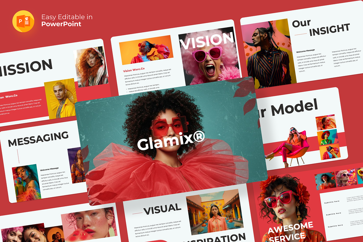 Fashion Glamix PowerPoint Template, a Presentation Template by Premast (Photo 1 of 4)