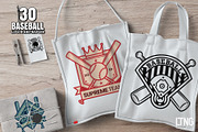 30 Baseball logos and badges, an Object Graphic by LTNG STUDIO (Thumbnail 3 of 5)