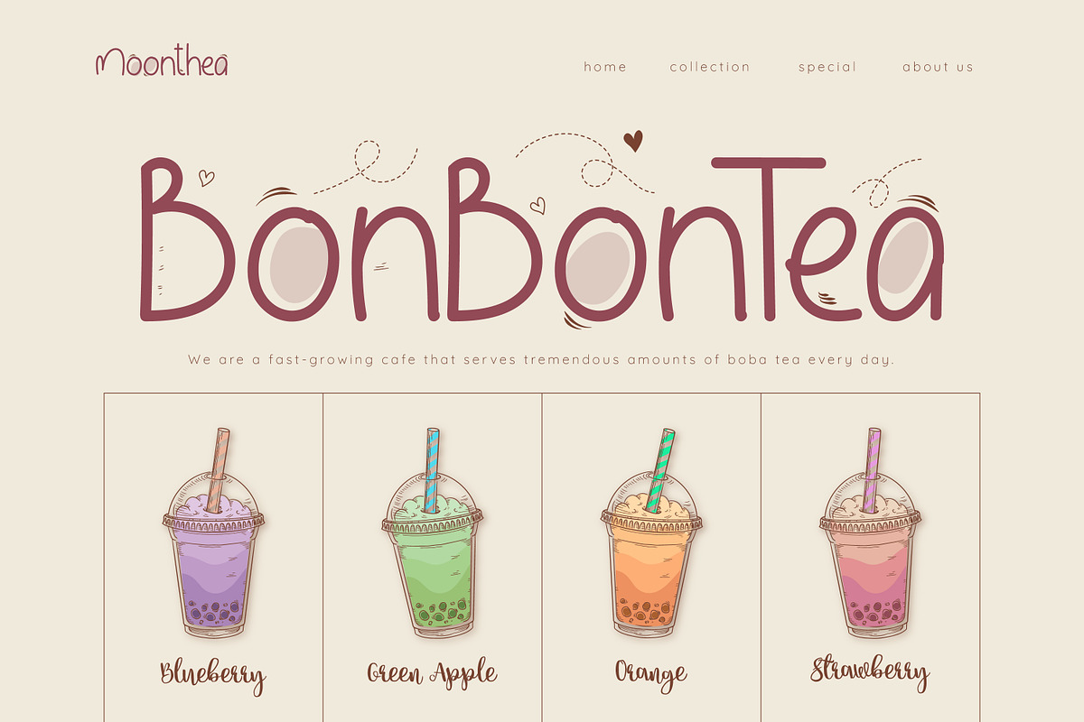 Moonthea Friendly Handwritten Font, a Handwritten Font by infernostudio3 (Photo 4 of 11)