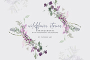 Watercolor Wildflower Clipart Set, an Illustration by Patishop Art (Thumbnail 2 of 23)