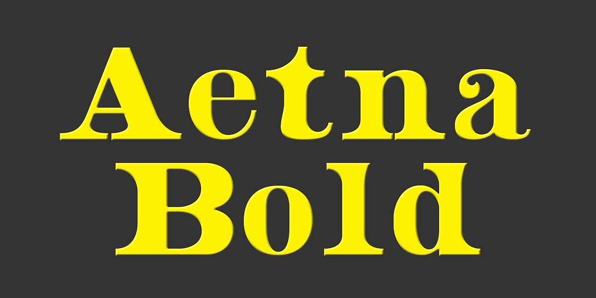 Aetna, a Serif Font by Wooden Type Fonts