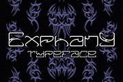 EXPHANY Font, a Font by typecrips (Thumbnail 1 of 3)