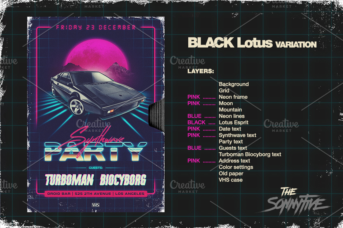 80s NewRetroWave flyers, a Flyer Template by Sonnyfive (Photo 4 of 7)
