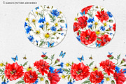Red Poppy Watercolor Clipart, an Illustration by Depiano (Thumbnail 5 of 9)