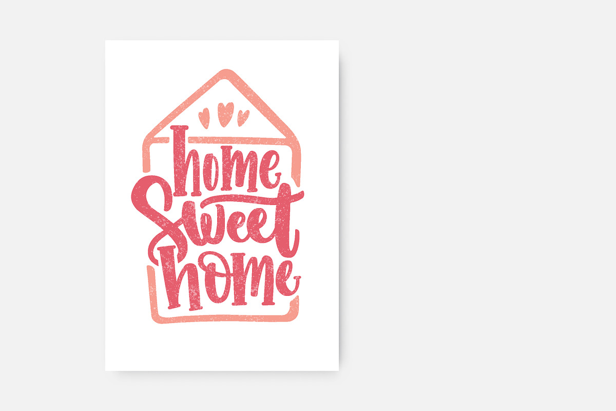 Home sweet home lettering, a Decorative Illustration by Good Studio (Photo 3 of 6)