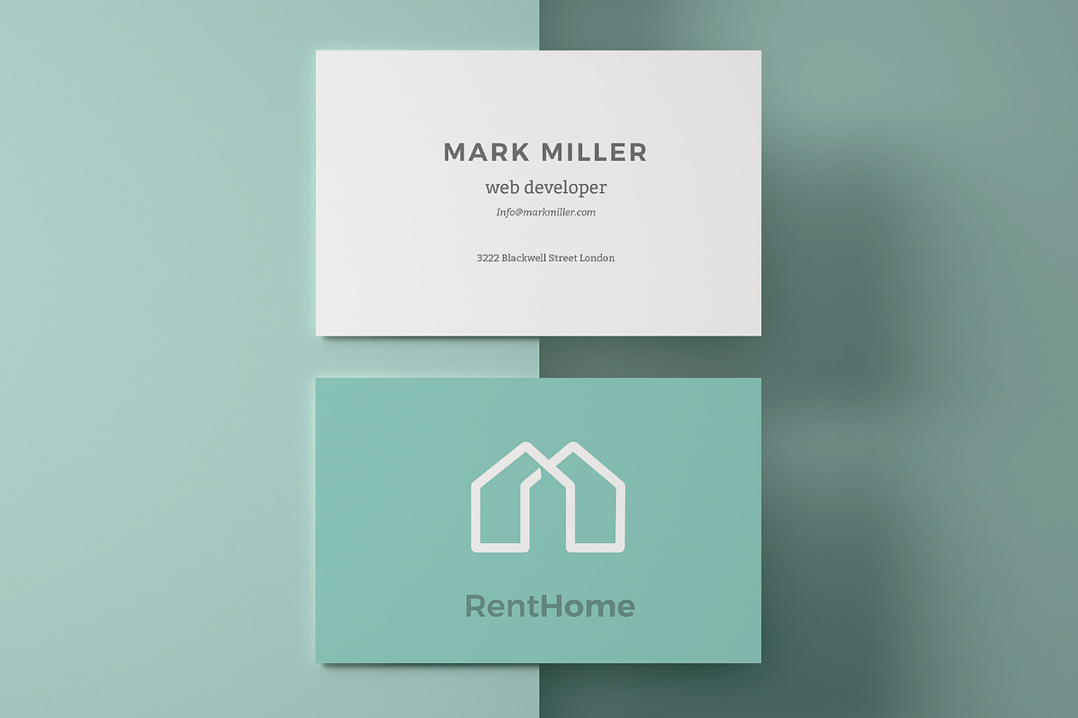 Real estate house minimal logo, a Branding & Logo Template by Nues Design (Photo 2 of 3)
