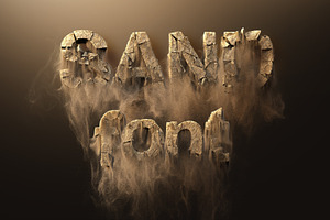 PSD Sand 3D Letters