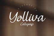Yolliva Calligrafi Font, a Script Font by ponuppo (Thumbnail 1 of 3)