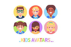 Kids Avatars on White