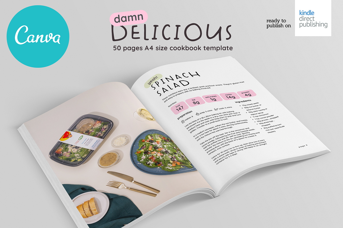 Canva Recipes Cookbook A4 Template, a Magazine Template by DeLaGranSiete (Photo 5 of 11)
