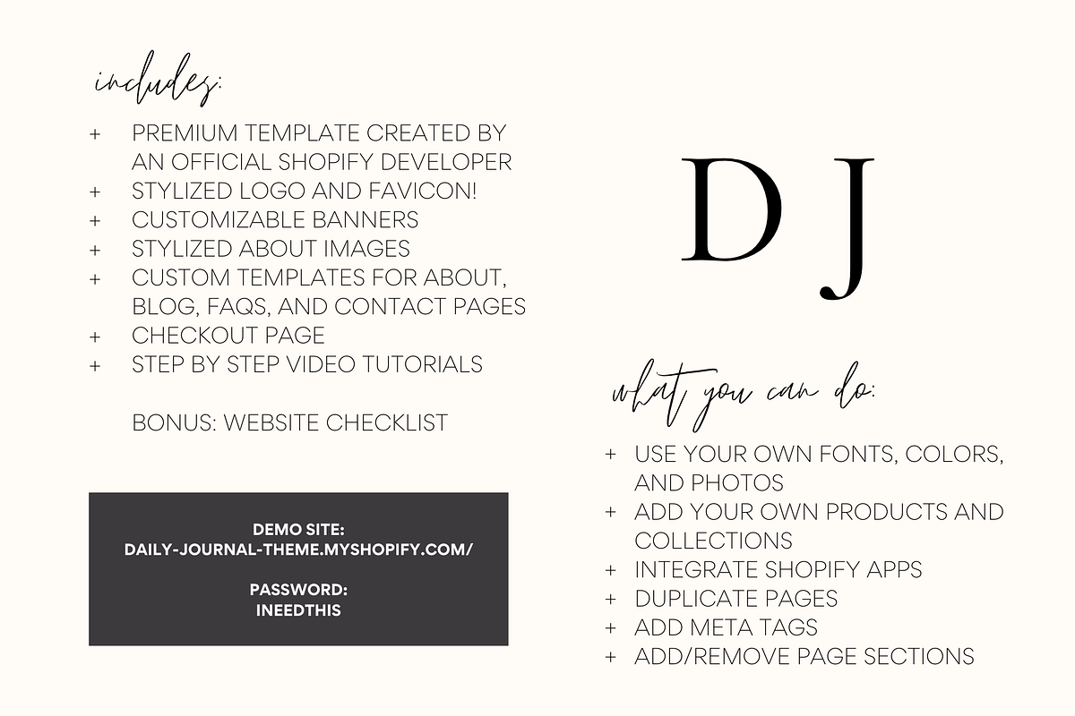 Minimal Shopify Theme | Journal, a Templates & Theme by Easy Website Themes (Photo 7 of 7)