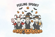 Feeling Spooky Witchy Goat & Pumpkin, an Illustration by CraftArtStudio (Thumbnail 1 of 4)
