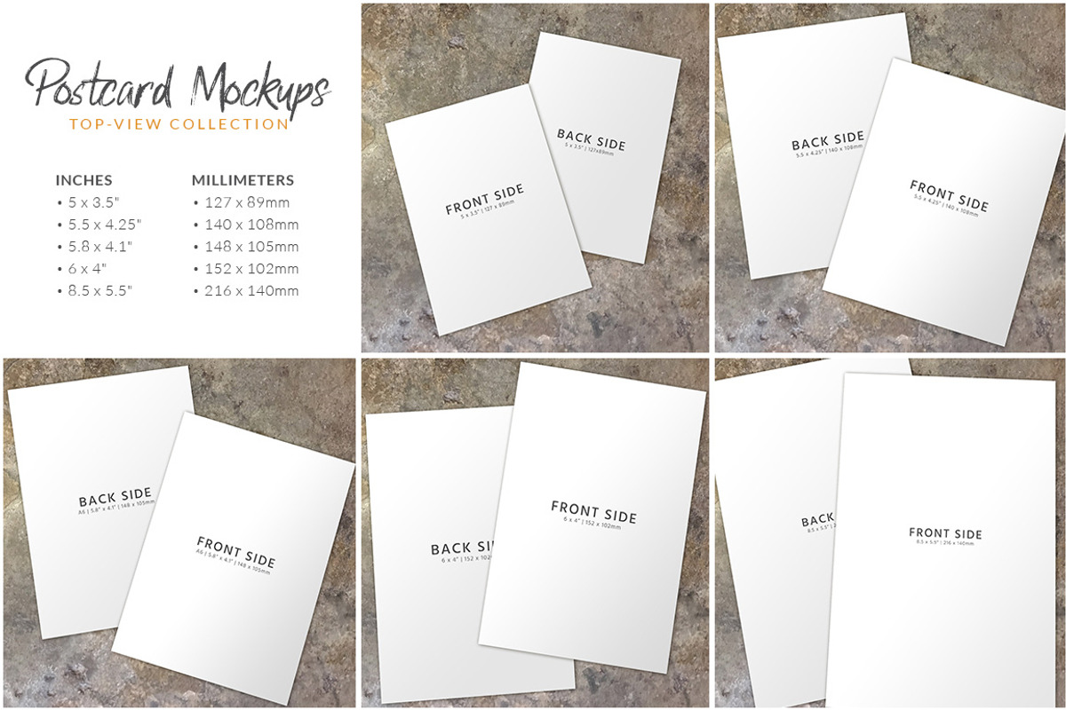 Postcard Mockup Bundle, a Print Template by Designs by Justin Lynch (Photo 4 of 9)