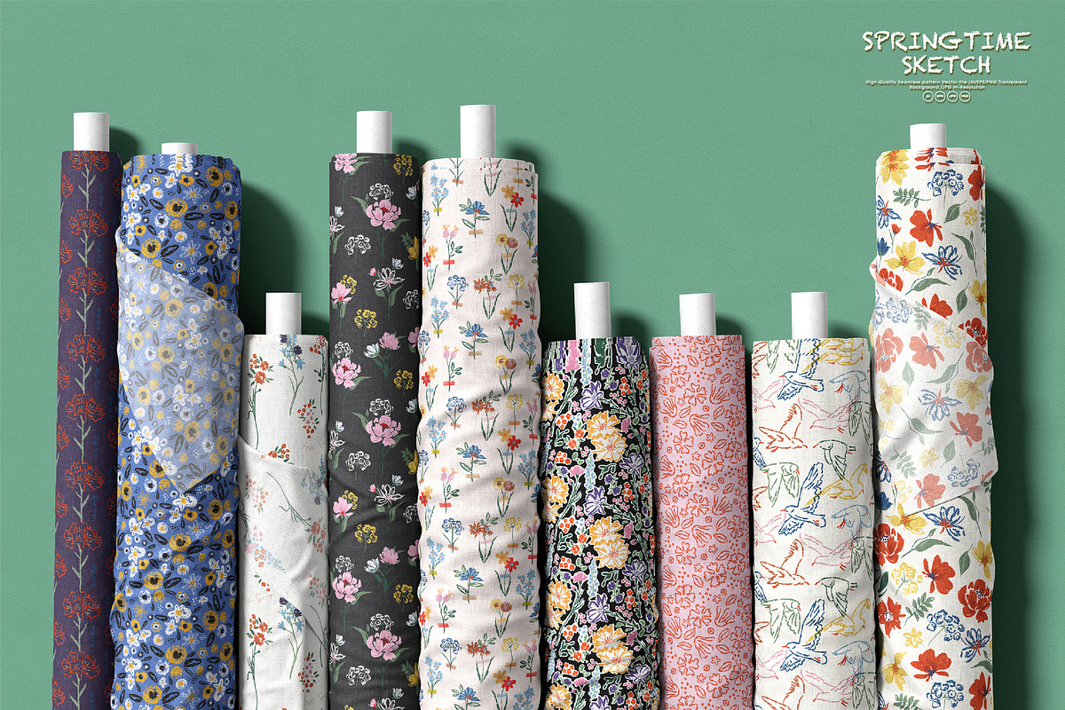 Springtime Sketches, a Pattern Graphic by MSNTY STUDIOX (Photo 8 of 27)