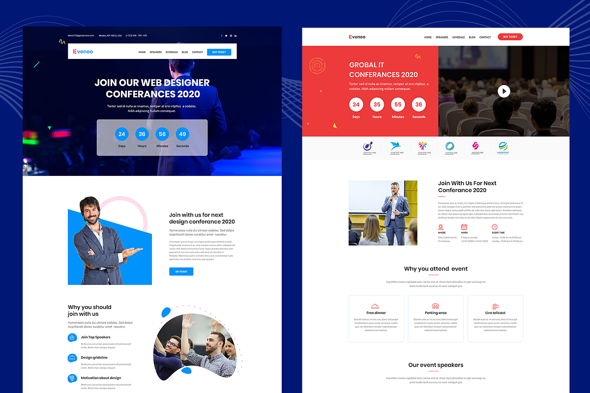 Eveneo - Multipurpose Event Template, a HTML Template by THESOFTKING (Photo 4 of 4)