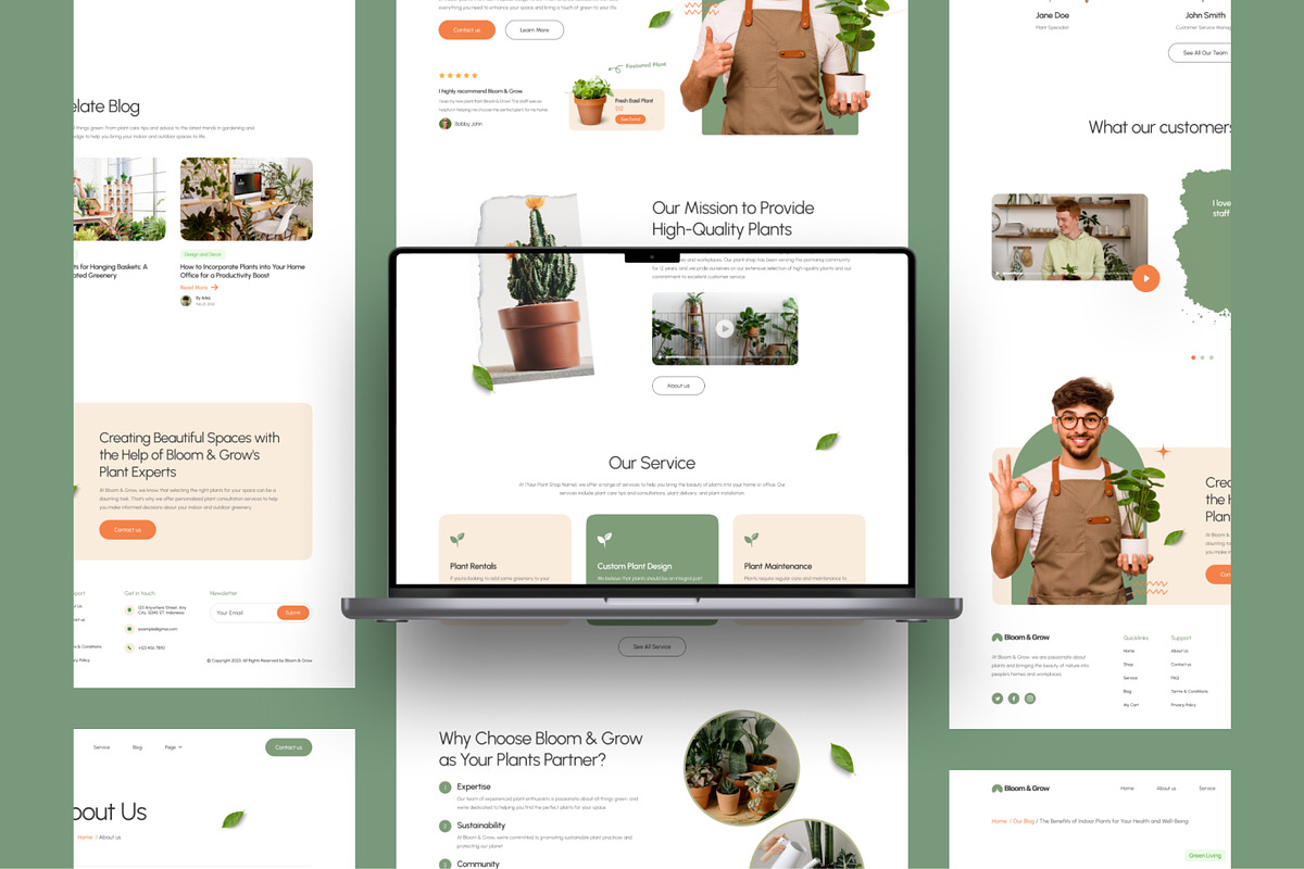 Plant Shop and Service Web Tempates, a Bootstrap Template by CreativeUI (Photo 5 of 8)