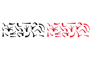 Dynamic war arrows in red and black