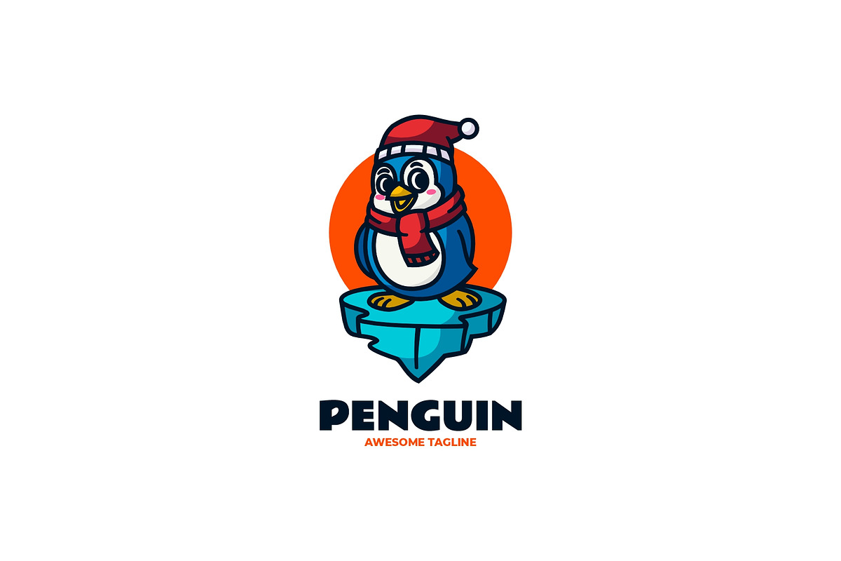 Penguin Mascot Cartoon Logo, a Branding & Logo Template by Artnivora.Std