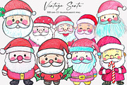 Vintage Santa Sublimation Bundle, an Illustration by Designworld (Thumbnail 1 of 5)