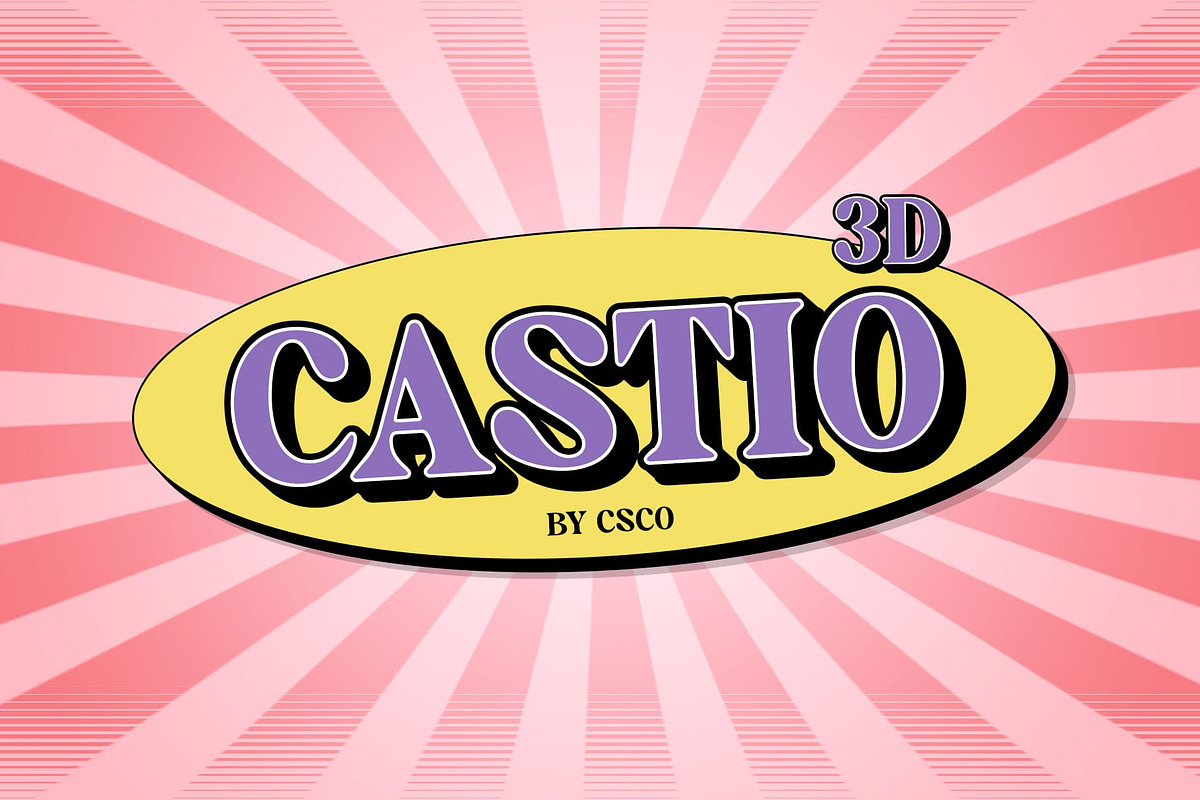 Castio 3D, a Serif Font by Craft Supply Co. (Photo 1 of 8)