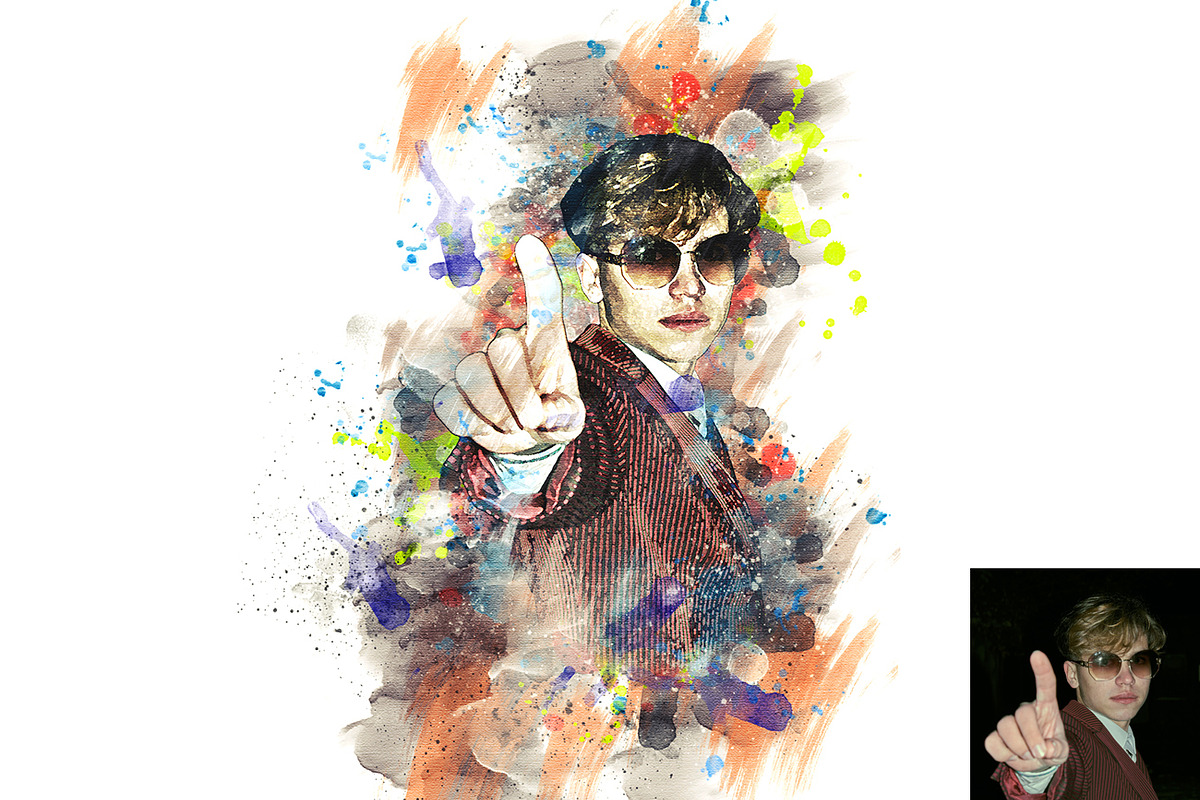 Extreme Watercolor Photoshop Action, an Action Add-On by Studio Retouch