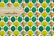 Geometric Trees pattern & 2 Trees, a Pattern Graphic by Anny Cecilia Walter (Thumbnail 1 of 3)