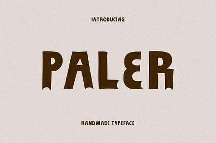 Paler | Handmade Display Font, a Handwritten Font by SMZD