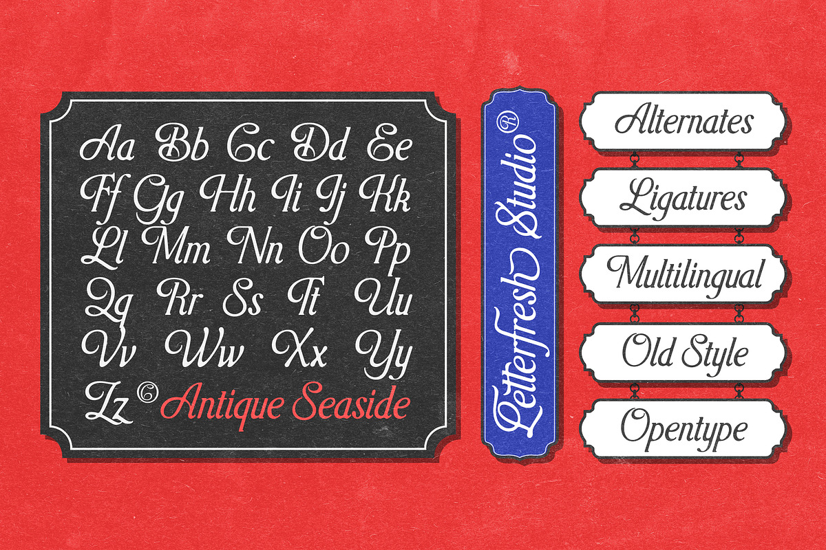 Antique Seaside, a Script Font by Letter Fresh (Photo 10 of 13)