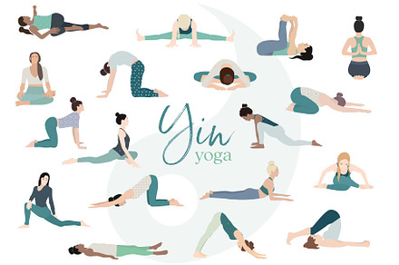 Yin Yoga postures bundle