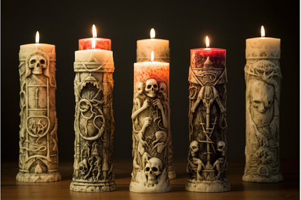 Serene Crypt interior candles, an Architecture Photo by Ylivdesign