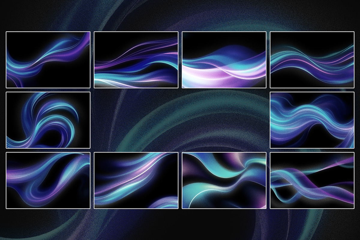 Futuristic Flow Gradient Backgrounds, a Background Graphic by Partikusi Design (Photo 3 of 3)