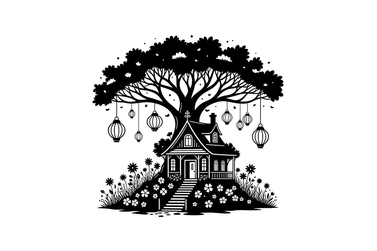 Tree House Silhouette SVG Bundle, an Illustration by jahid234 (Photo 13 of 31)
