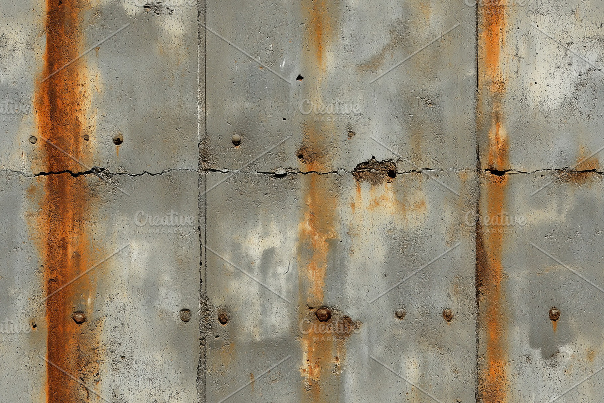 Seamless rusty streaks bunker texture weathered metal surface with rust ...