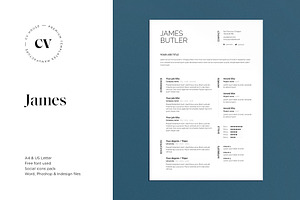 James | CV / resume template