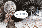 Huge Winter Woodland Scene Creator, an Animal Illustration by Busy May Studio (Thumbnail 1 of 14)